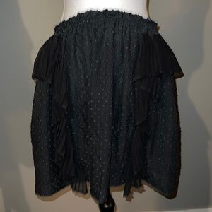 TOPSHOP black lightweight skirt with lining